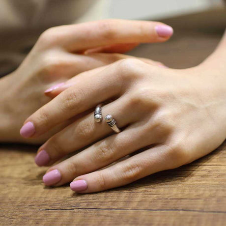 925 Sterling Silver Elegant Sphere Ring