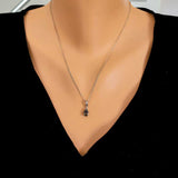Premium 925 Sterling Silver Drop Mystic Topaz Necklace