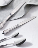 Stainless Steel 84-Piece Flatware Set - La Rose Silver Design
