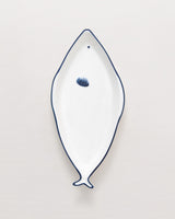 Nouvelle Assiette en Porcelaine Fine - Design Bleu Marine et Blanc