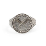 Premium Authentic 925 Sterling Silver Cross Sword Motif Mens Ring