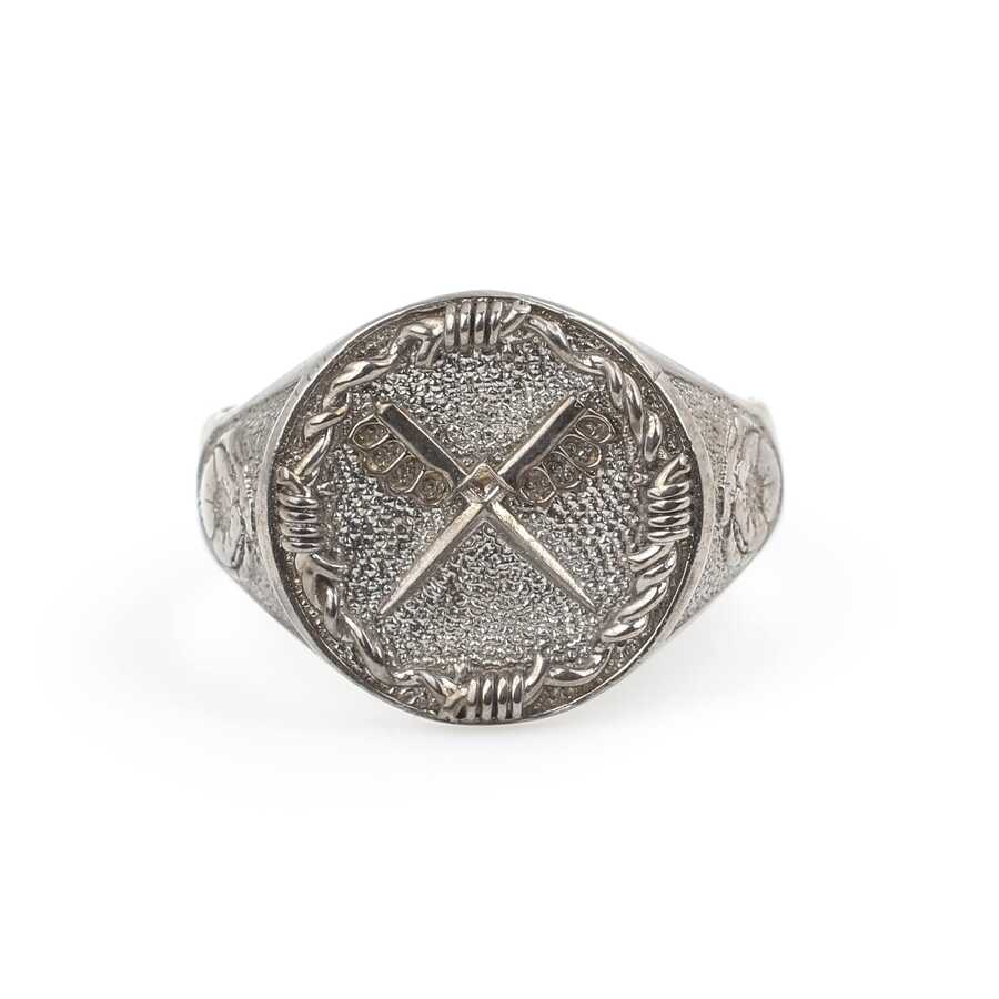 Premium Authentic 925 Sterling Silver Cross Sword Motif Mens Ring