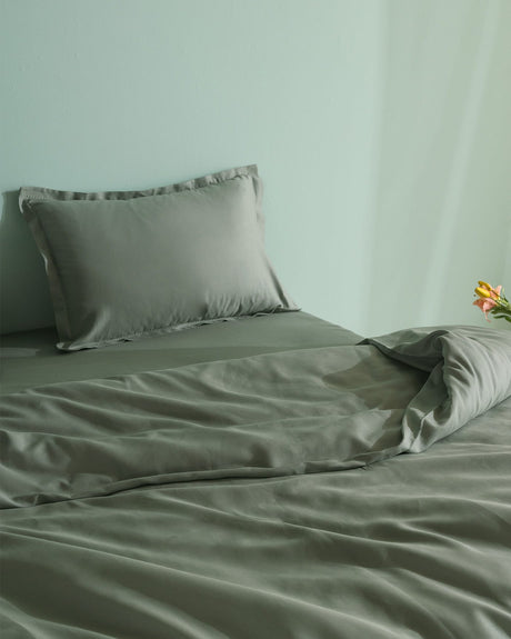 100% Cotton King Size Duvet Cover Set - Soft & Plain