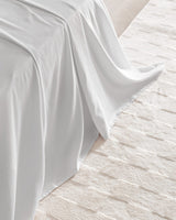 Twin Size 100% Cotton Sateen Flat Sheet - Soft & Smooth Bedding