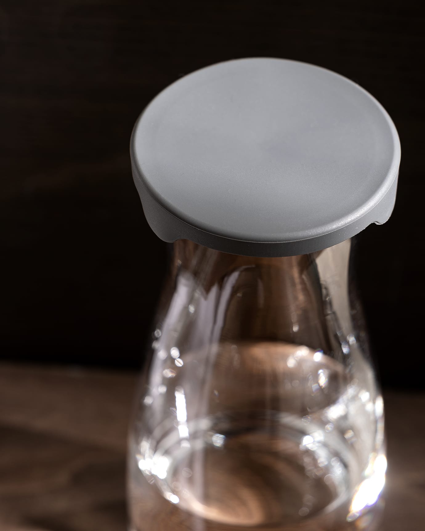 Clear Glass Lidded Carafe - Elegant Diamanta Design