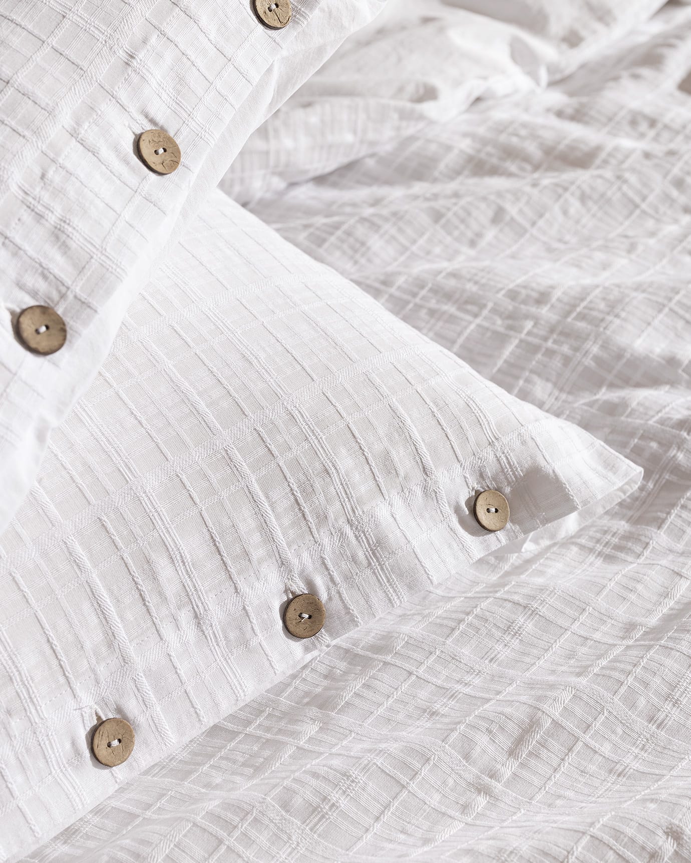 100% Cotton King Size Duvet Cover Set - Lumiere Armure Weave
