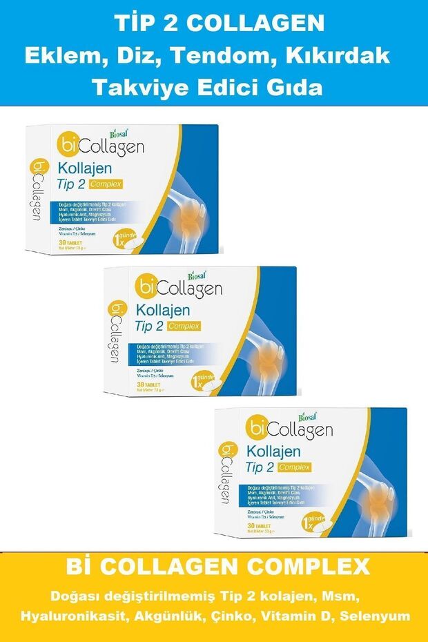 Bi Collagen Type 2 Complex - Joint & Cartilage Support - 3 Boxes - TryAladdin