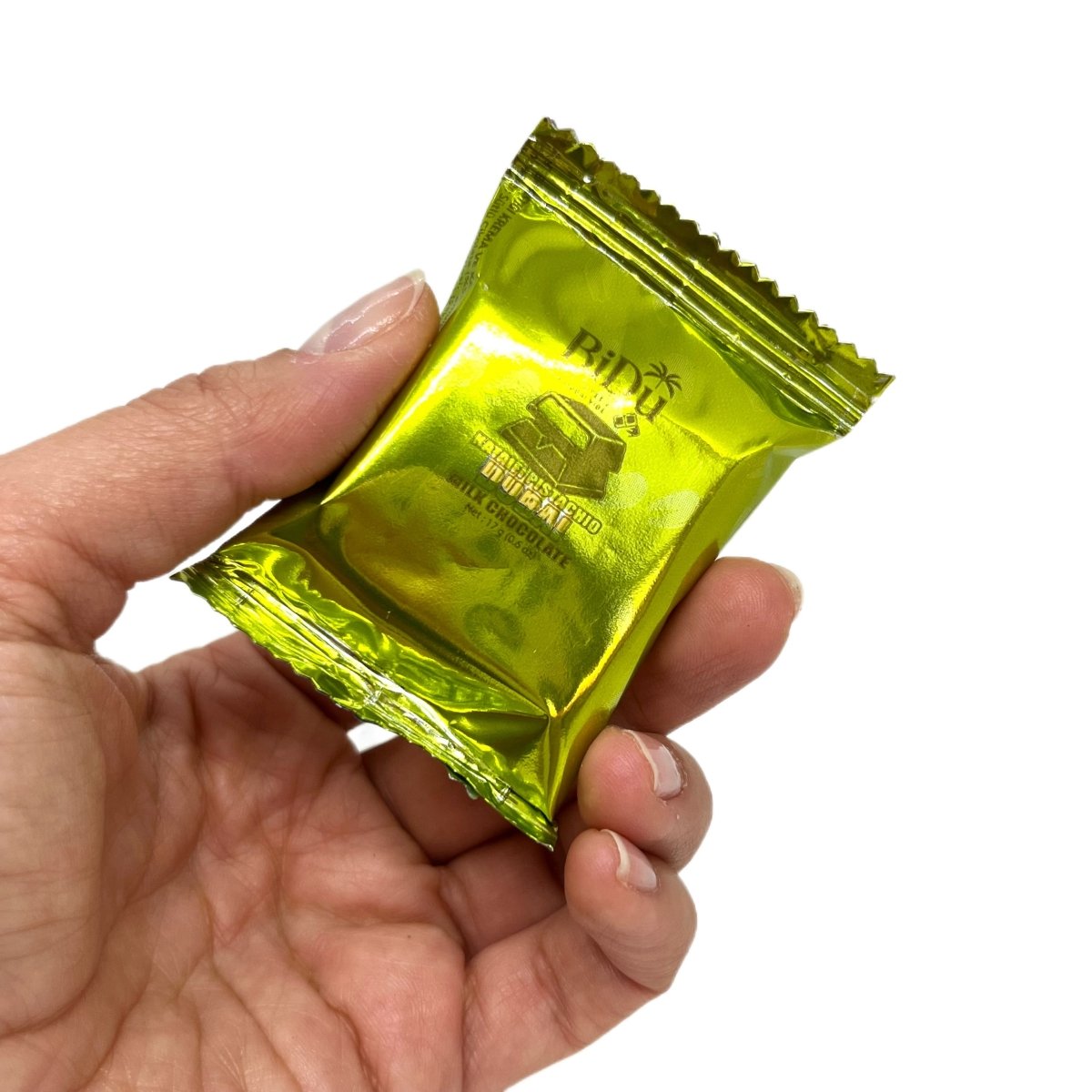 BiDu Premium Dubai - Style Milk Chocolate with Pistachio & Shredded Wheat - 17g - TryAladdin