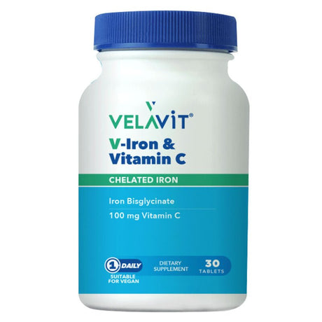 Bioavailable Iron & Vitamin C Supplement - Vegan Daily Support - TryAladdin