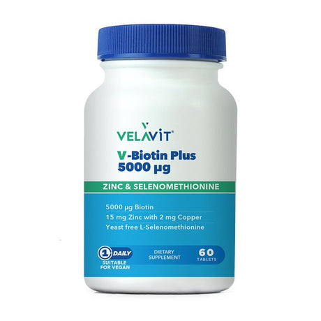 Biotin 5000mcg with Zinc, Selenium & Copper for Wellness Support Tablets - TryAladdin