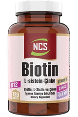 Biotin & L - Cysteine Complex with B Vitamins for Hair & Nail Health - 120 Tablets - TryAladdin