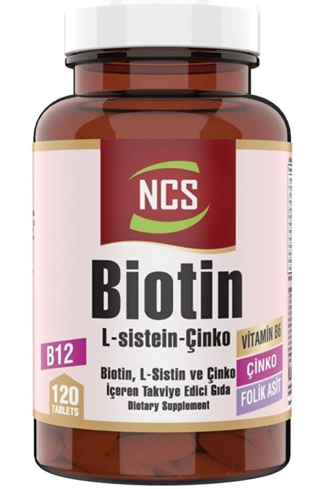 Biotin & L - Cysteine Complex with B Vitamins for Hair & Nail Health - 120 Tablets - TryAladdin
