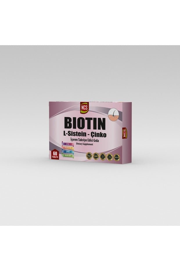 Biotin L - Cysteine & Zinc Complex - 60 Tablets for Hair & Skin - TryAladdin