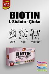 Biotin L - Cysteine & Zinc Complex - 60 Tablets for Hair & Skin - TryAladdin