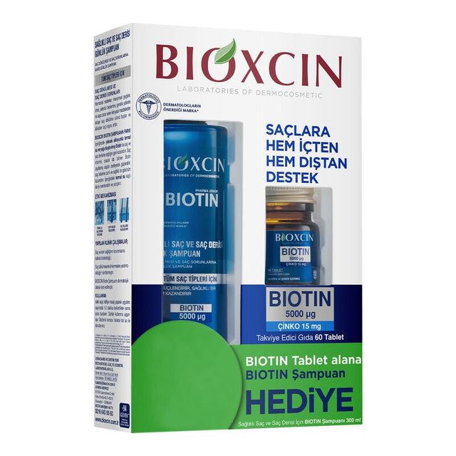 Biotin & Zinc - Hair Strengthening Supplement & Daily Shampoo Set - TryAladdin