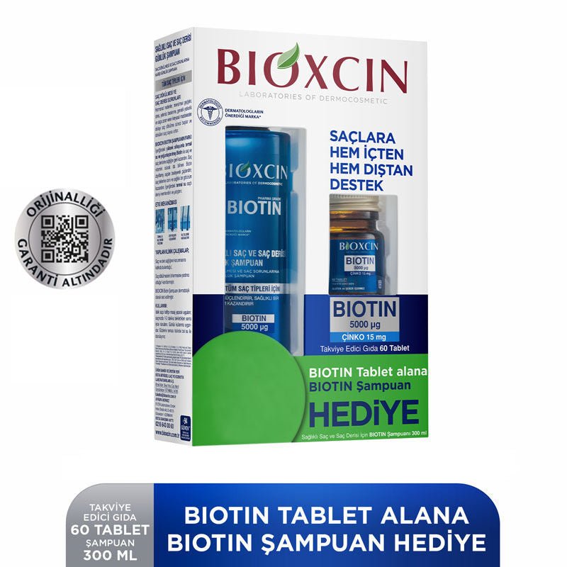 Biotin & Zinc - Hair Strengthening Supplement & Daily Shampoo Set - TryAladdin