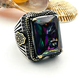 Black Onyx Big Stone Men's Ring