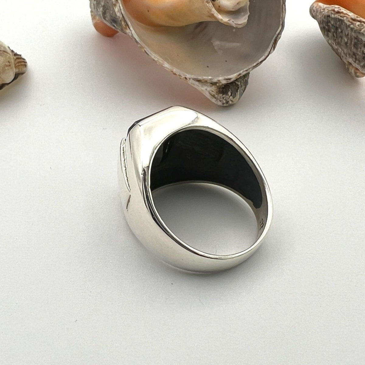 Black Onyx Men's Silver Ring