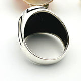 Black Onyx Men's Silver Ring