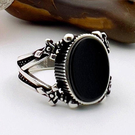 Black Onyx Ring Men