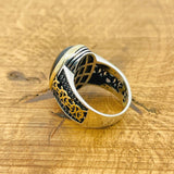 Black Onyx Signet Silver Ring