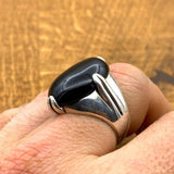 Black Onyx Silver Ring