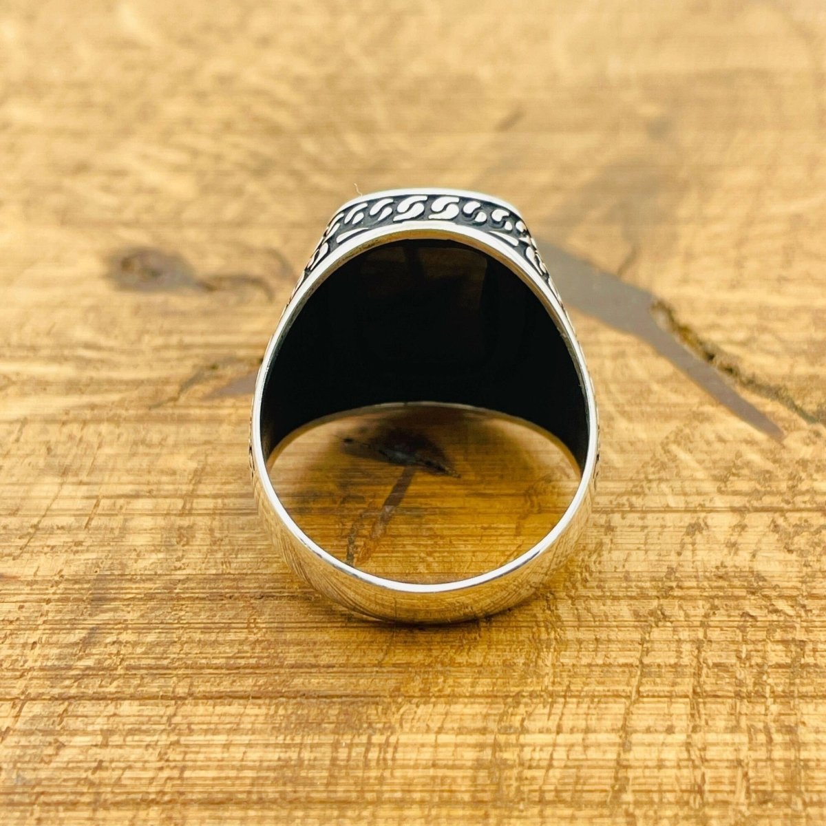 Black Onyx Silver Ring