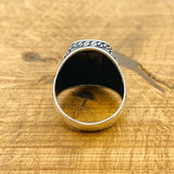 Black Onyx Silver Ring