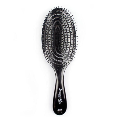 Black Oval Hair Brush for Volumizing & Styling - TryAladdin