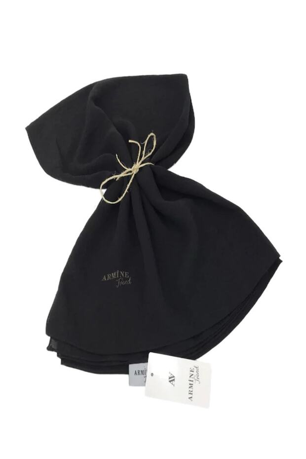 Black Plain Shawl - Lightweight & Versatile - TryAladdin