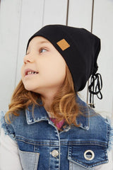Black Ribbed cotton Beanie - Handmade & Skin - Friendly - TryAladdin