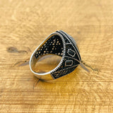 Black Zircon Stone Ring