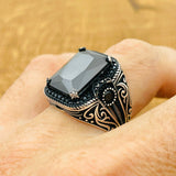 Black Zircon Stone Ring