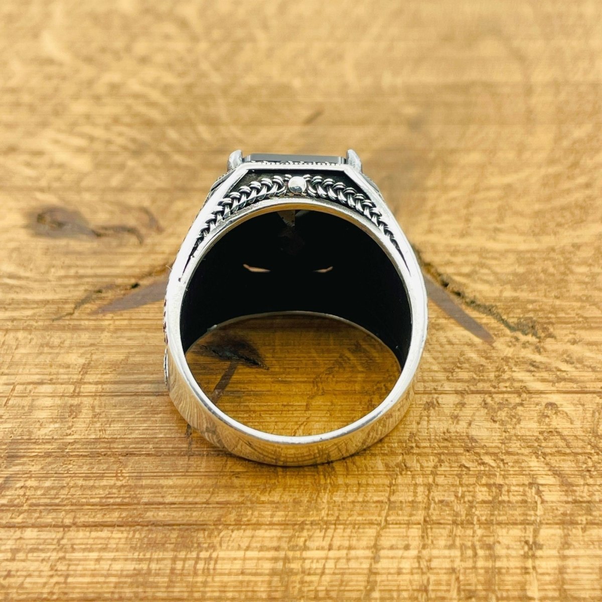 Black Zircon Stone Ring