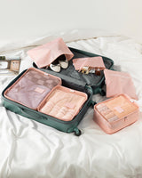 Professional 6-Piece Blush Storage Organizer Set