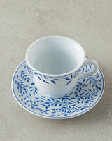 Ensemble de tasses à café en porcelaine premium 2 personnes bleu marine