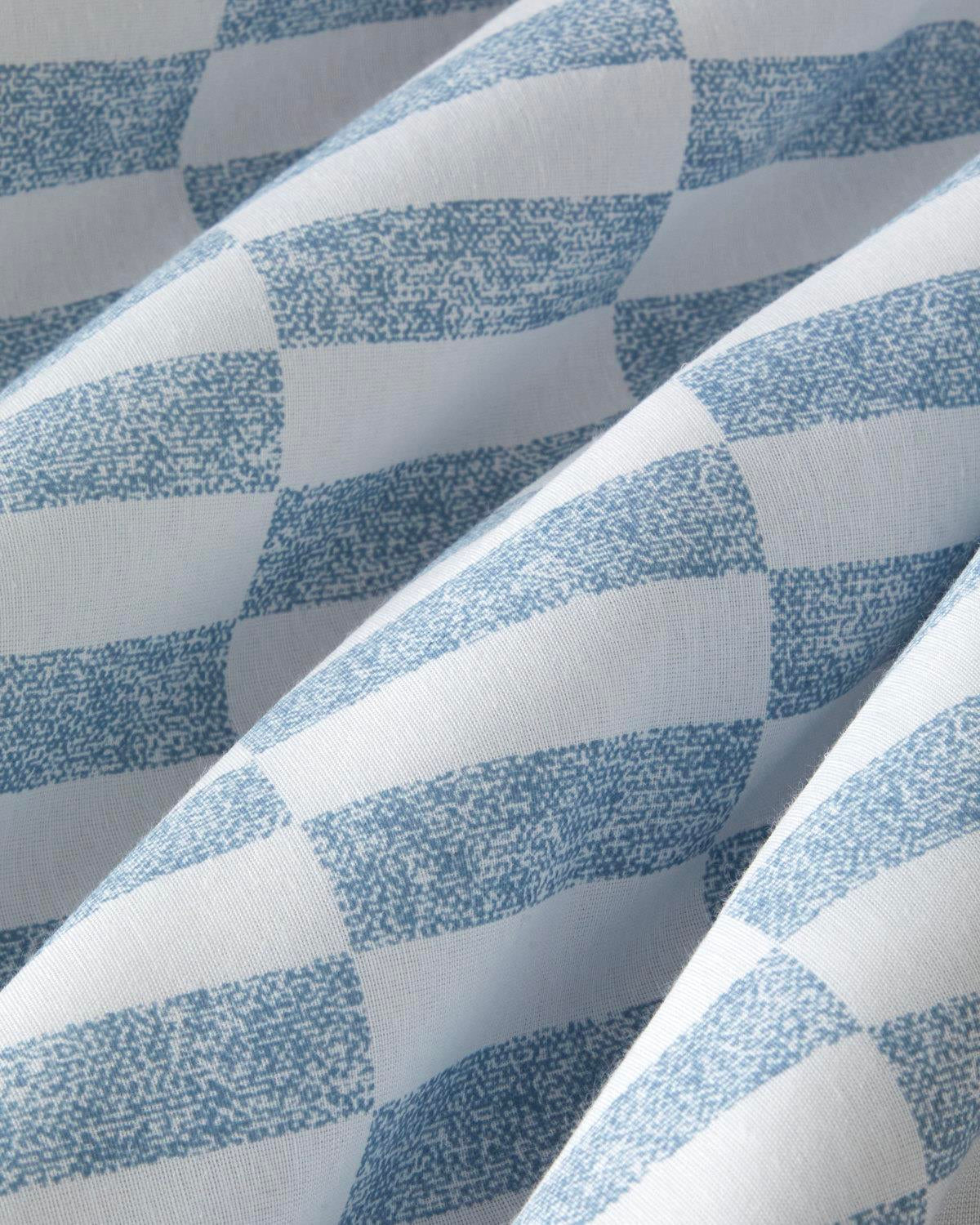 Professional Single Easy Iron Duvet Cover Set Block Dots Blue