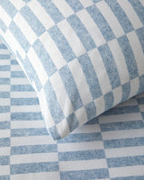 Professional Single Easy Iron Duvet Cover Set Block Dots Blue