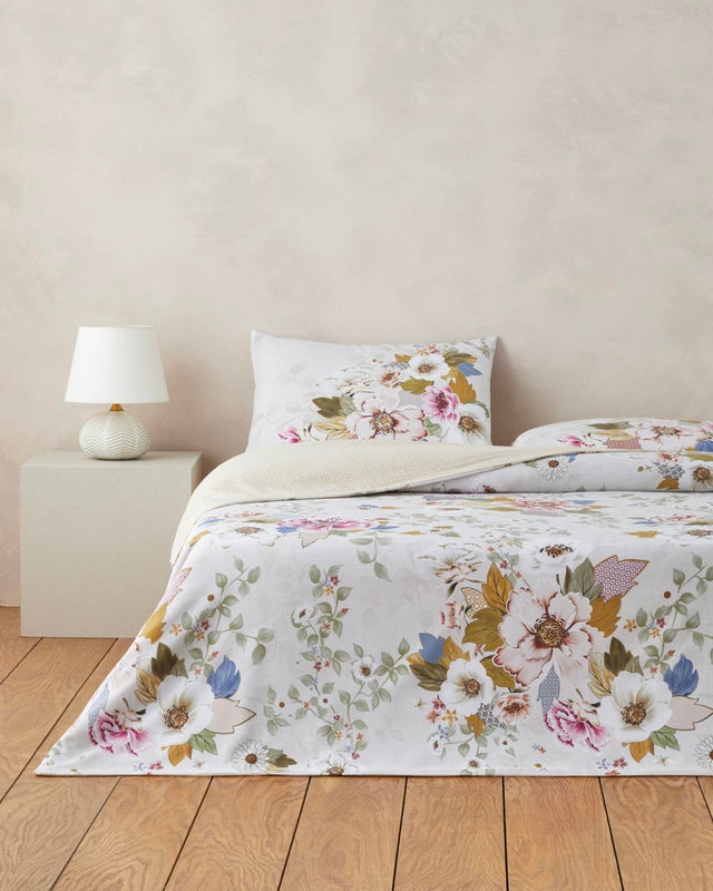 Professional Digital Printed Easy Iron Double Duvet Cover Set   200x220cm Beige Yellow