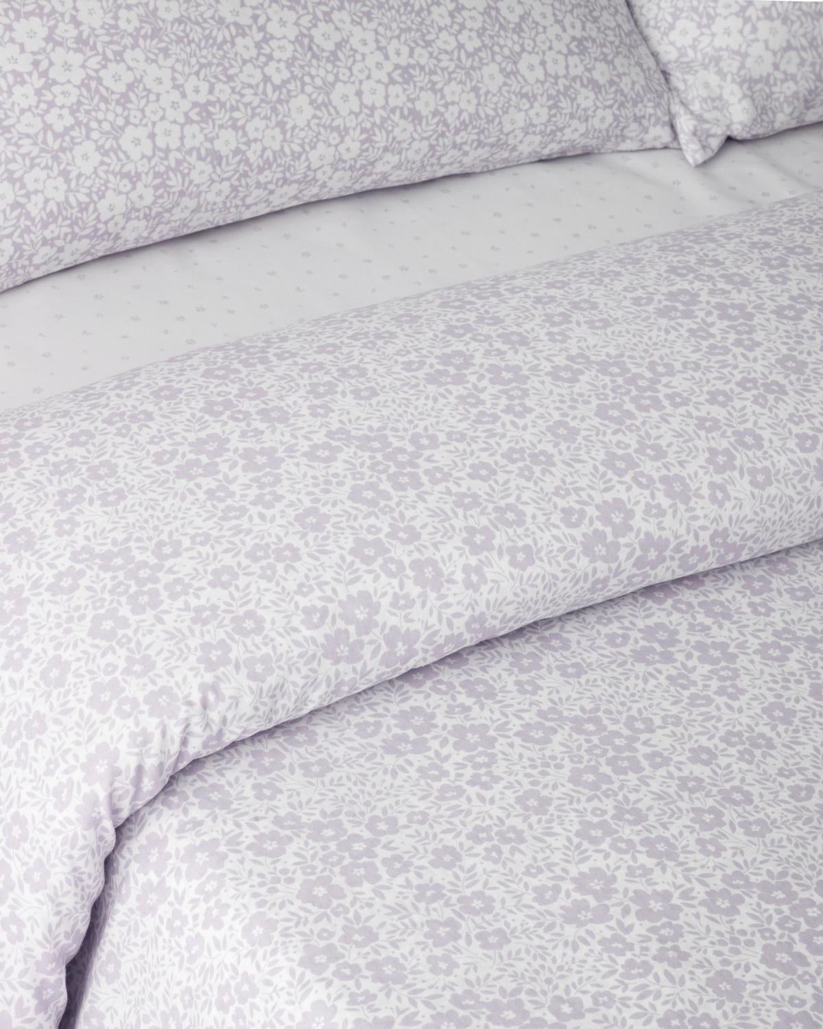 Professional Grade Easy Iron Double Duvet Cover Set Lilac