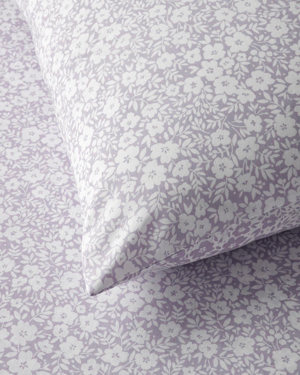 Professional Grade Easy Iron Double Duvet Cover Set Lilac
