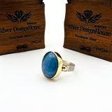 Blue Tourmaline Women's Silver Ring