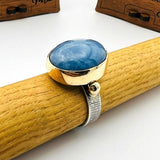 Blue Tourmaline Women's Silver Ring