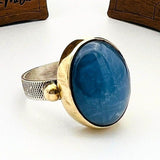 Blue Tourmaline Women's Silver Ring