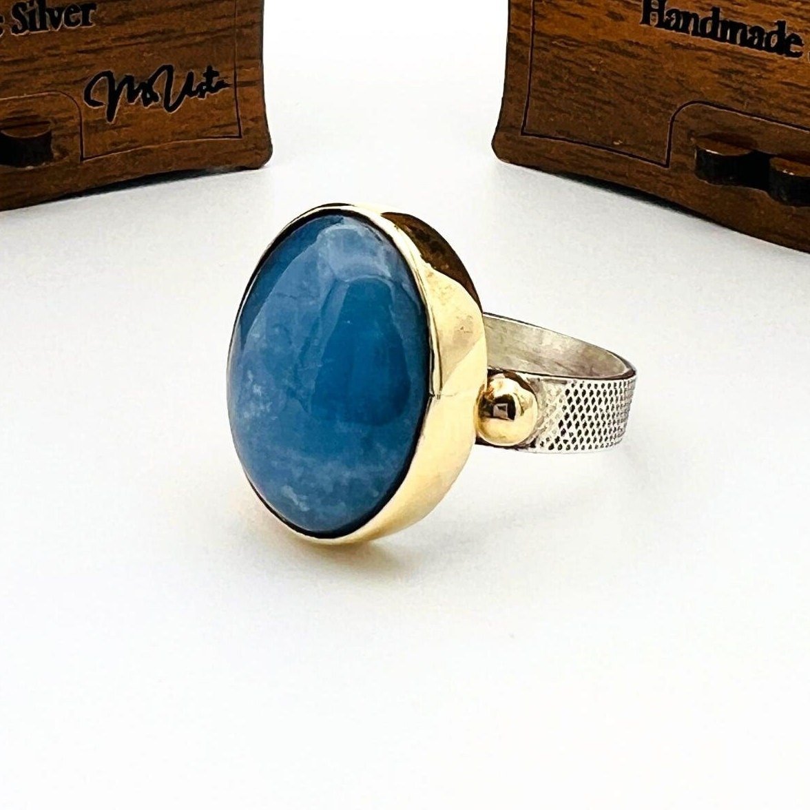 Blue Tourmaline Women's Silver Ring