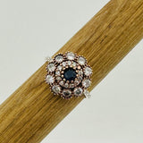 Blue Zircon Stone Women's Ring