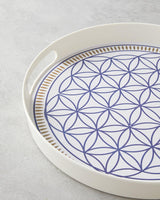 Professional Melamine Serving Tray Bluewaves Design 35cm