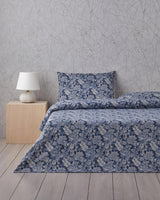 Professional Grade Cotton Single Bedding Set Navy Blue