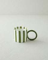 Premium New Bone China Bold Lines Mug   Green