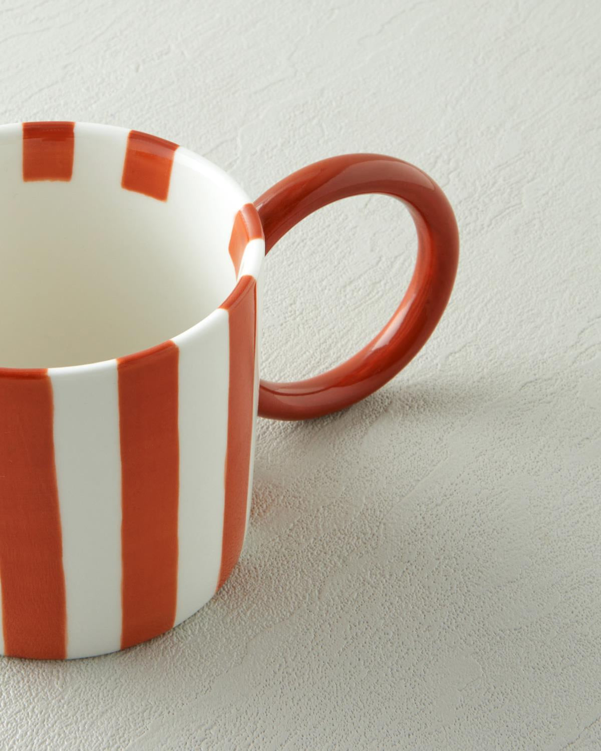 Commercial Grade Orange Bold Lines New Bone China Mug